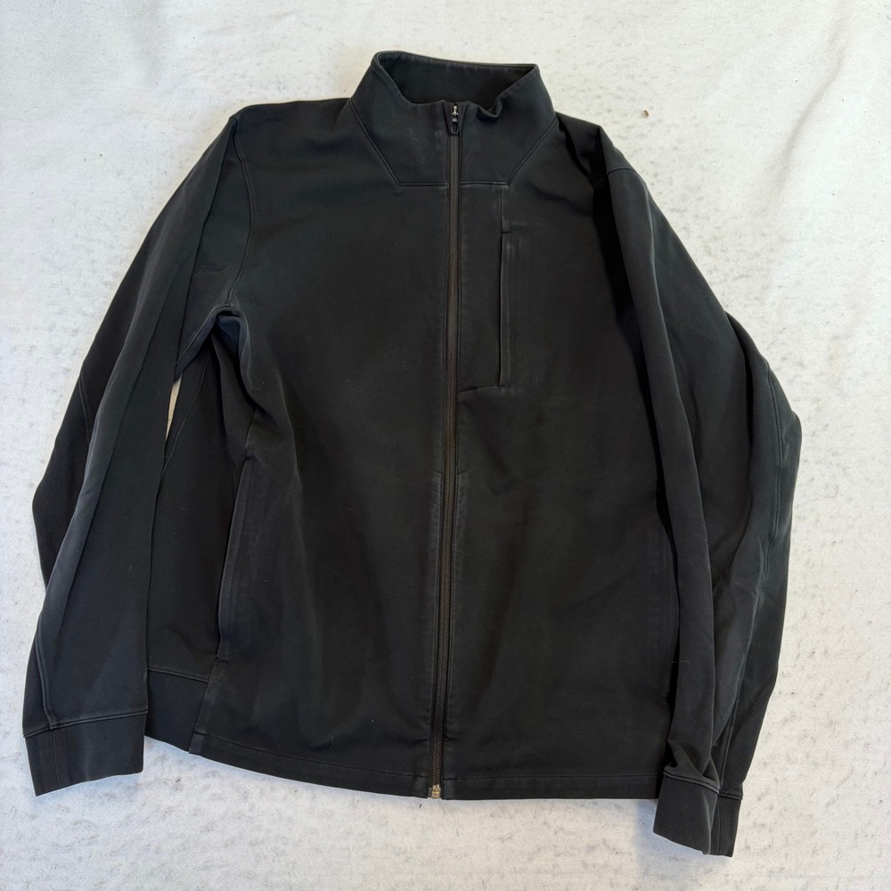 Lululemon Sojourn Jacket Mens XL Black Full Zip Mock Neck Pockets